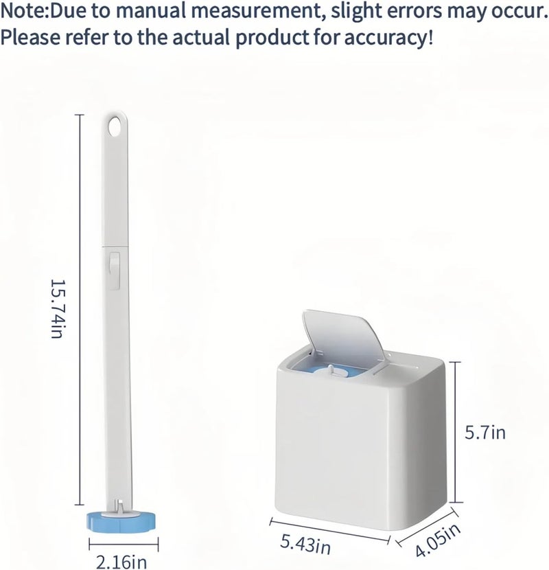 clowand Disposable Toilet Brush,Toilet Bowl Cleaner,Toilet Cleaning Supplies,Toilet Bowl Brush,Automatic lid-Opening and Closing Toilet Brush with Holder, 48 Refills for Cleaning and Bathroom Maintenance - Image 3